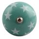 Sea Green Star Ceramic Wine Stopper (Pack Of One Piece)